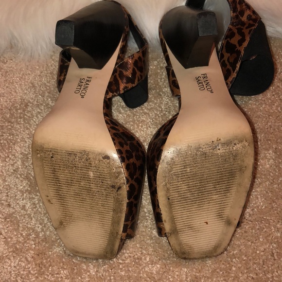 franco sarto animal print sandals